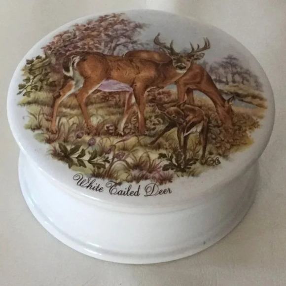 VINTAGE PATUM PEPERIUM THE GENTLEMAN'S RELISH POT - WHITE TAILED DEER - Picture 1 of 5